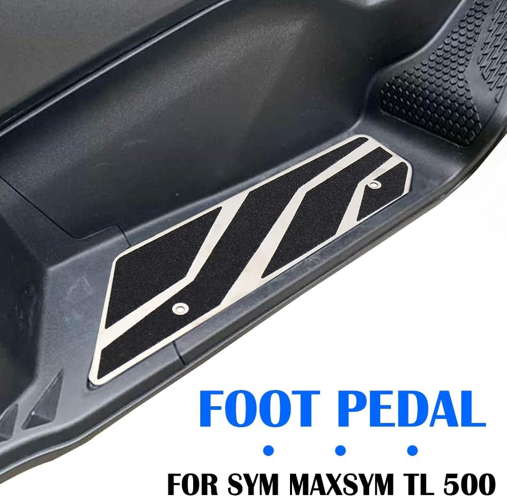 TEAUSA Motorcycle Accessories Foot Plate Motorbike Footboard Steps Foot Pegs Fit for SYM MAXSYM TL 500 Maxsym Tl500 Pedals Plate Cover