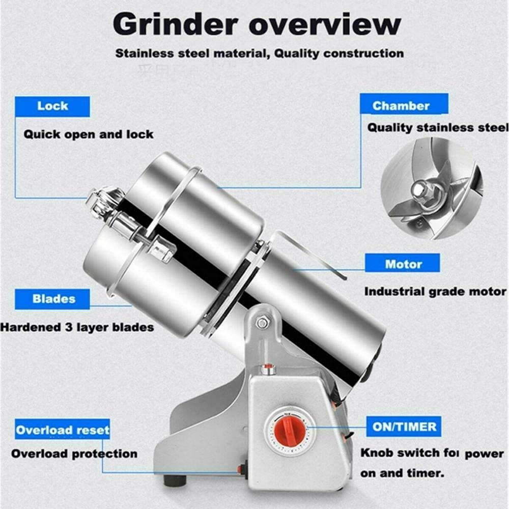 700G High Speed Electric Dry Food Grinder Machine,Grain Mill for Spices Grains Cereal image number 5