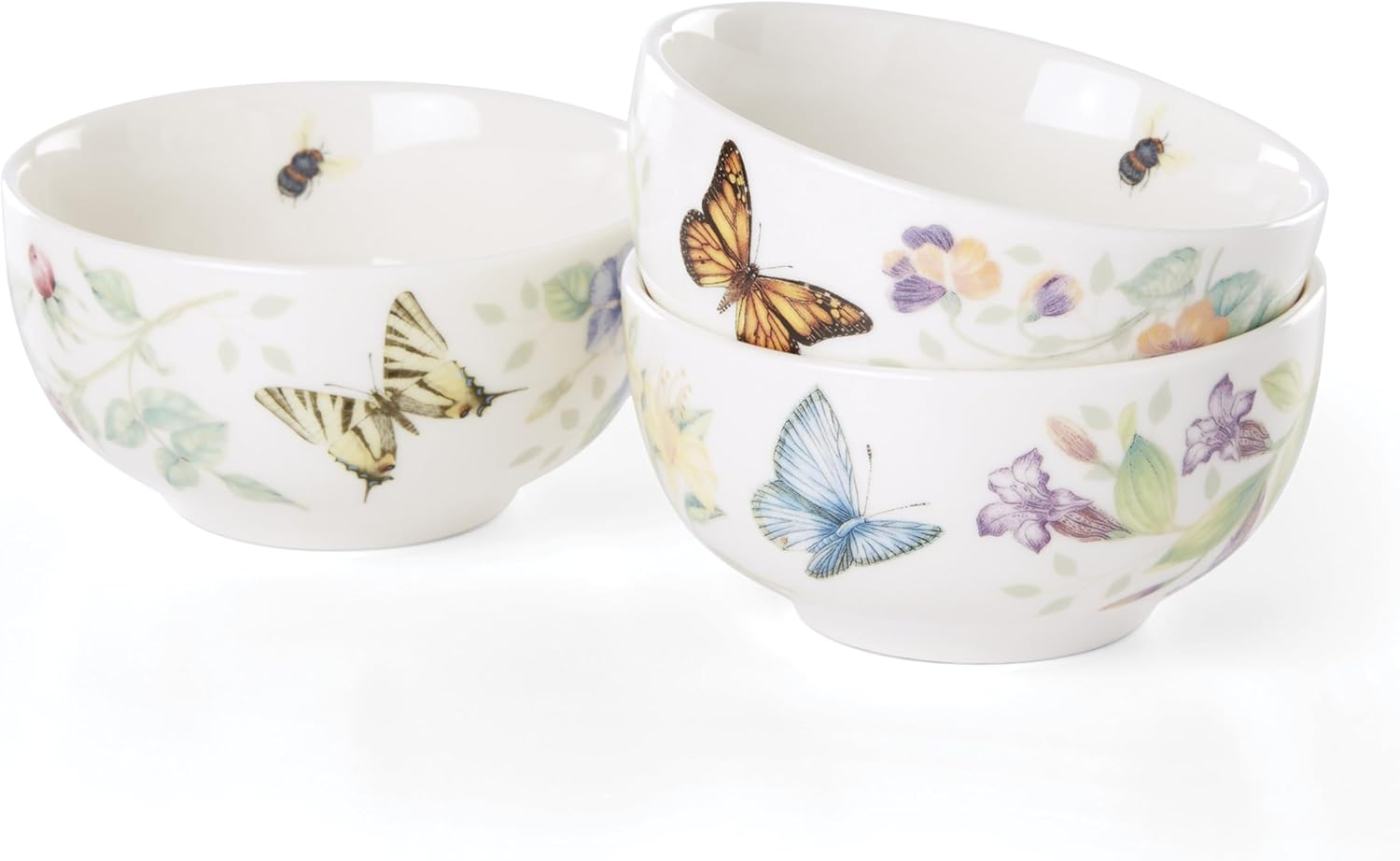 Lenox Butterfly Meadow Kitchen 3-Piece Mini Bowl Set, 1.70 LB, Multi image number 4