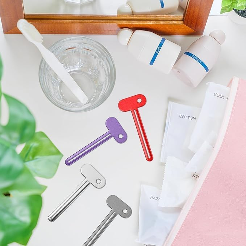 Toothpaste Roller Presser Keys, 5Pcs Metal Tube Squeezers Key Roller Tools,Toothpaste Squeezer Metal Tube Squeezer Key,Stainless Steel Tube Squeezer Keys image number 5