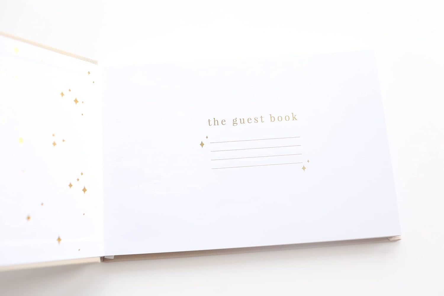 Guest Book: Beautiful Keepsake for Life&rsquo;S Special Events - Sign in Book for Wedding Reception, Baby Shower, Funeral and Vacation Home - 100 Pages, Ribbon Bookmark and Gold Foil image number 5