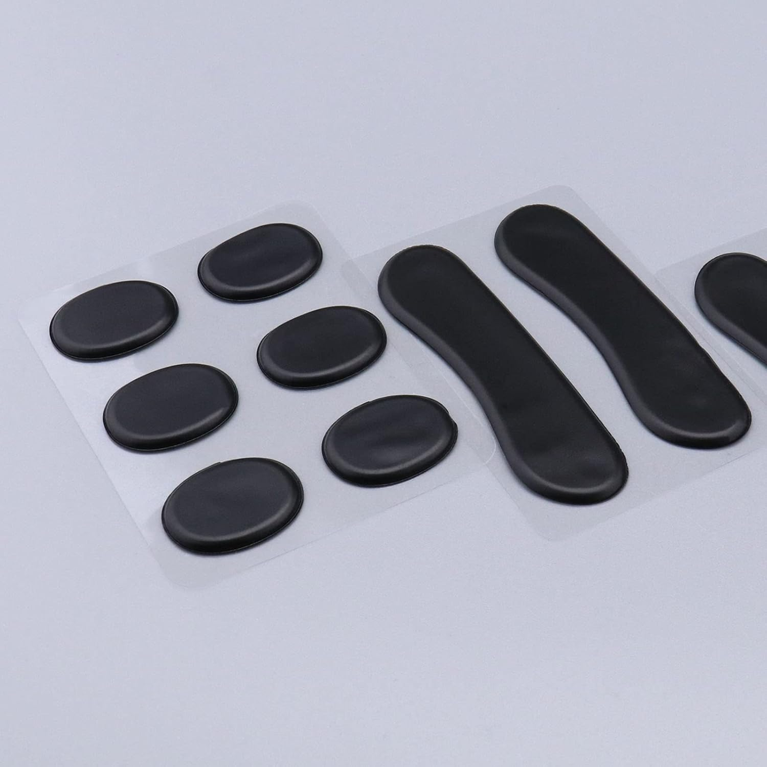 Emagtech 10PCS Drum Dampener Gel Pads Soft Silicone Oval and Long Strip Drum Silencers Pads for Drums Kits Snare Drums Cymbal Percussion Instrument Black image number 2
