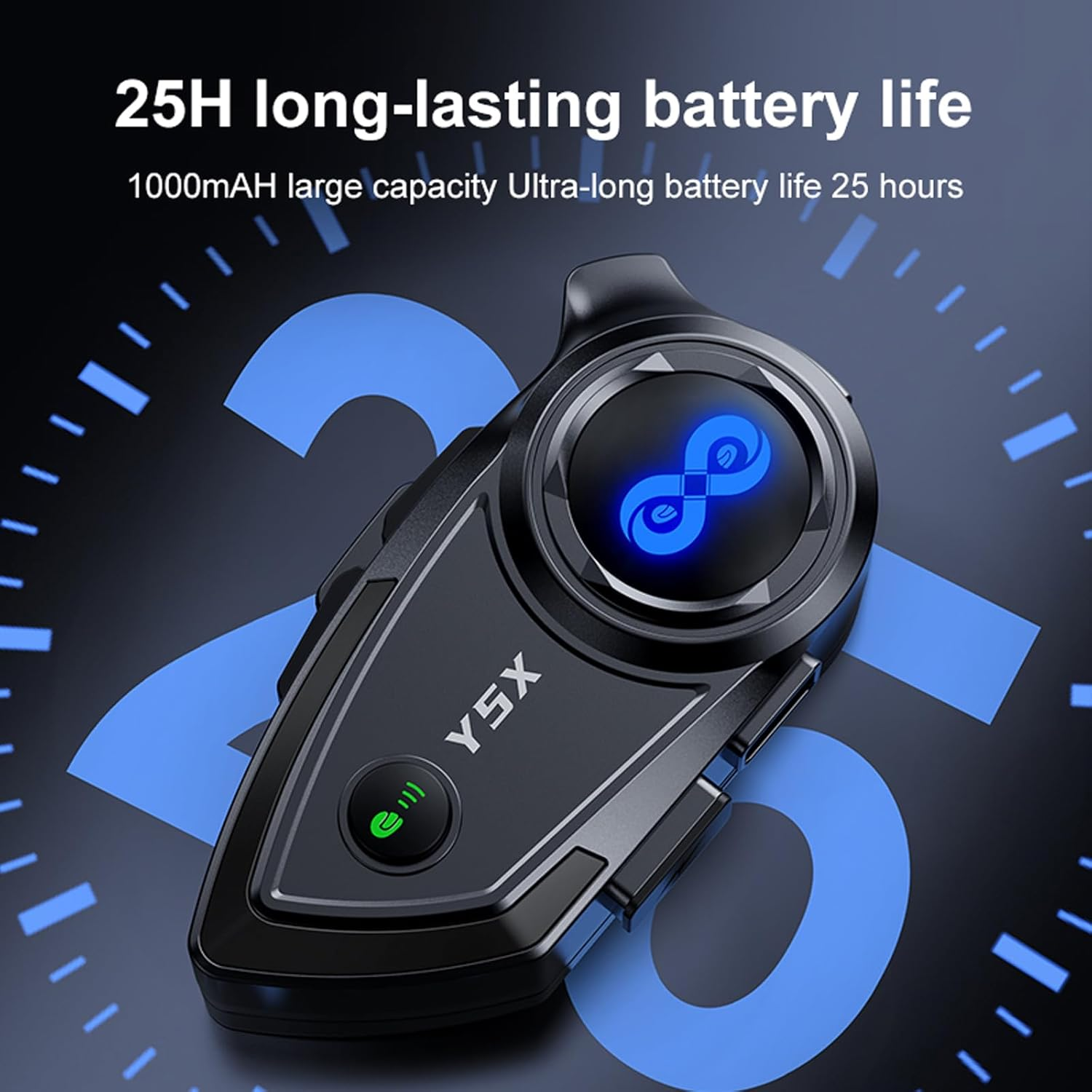 Motorcycle Helmet Headset Bluetooth with Microphone Intercom Motorcycle Intercom Bicycle Communication System Helmet Headphones Motorcycle Helmet for 4 People Motorcycle Wireless Hands-Free Kit image number 5