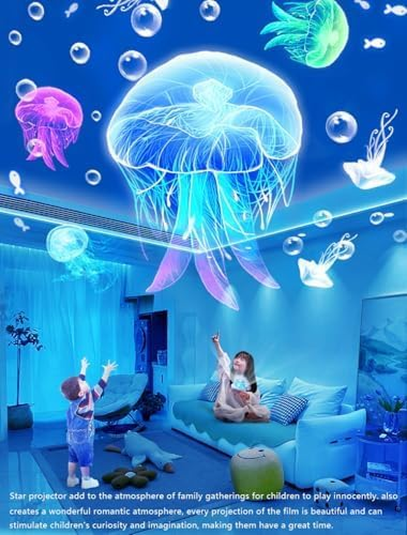 Projector Night Light for Kids + 21 Sets of Films, Kids Night Light Projector for Bedroom, Ceiling, Star Galaxy Projector with 360&deg; Rotation for Baby Girls, Birthday, Christmas, Nursery, Room Decor image number 6