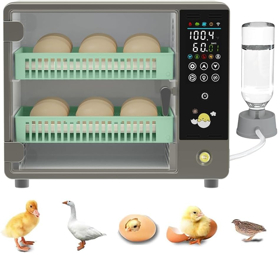CHAOFLIGHT Eggs Incubator 24 Poultry Egg Hatchery Brooder Automatic Egg Turner with Temperature/Humidity Control & Digital Touch Screen for Hatching Parrot,Birds,Chickens,Ducks,Quails image number 4