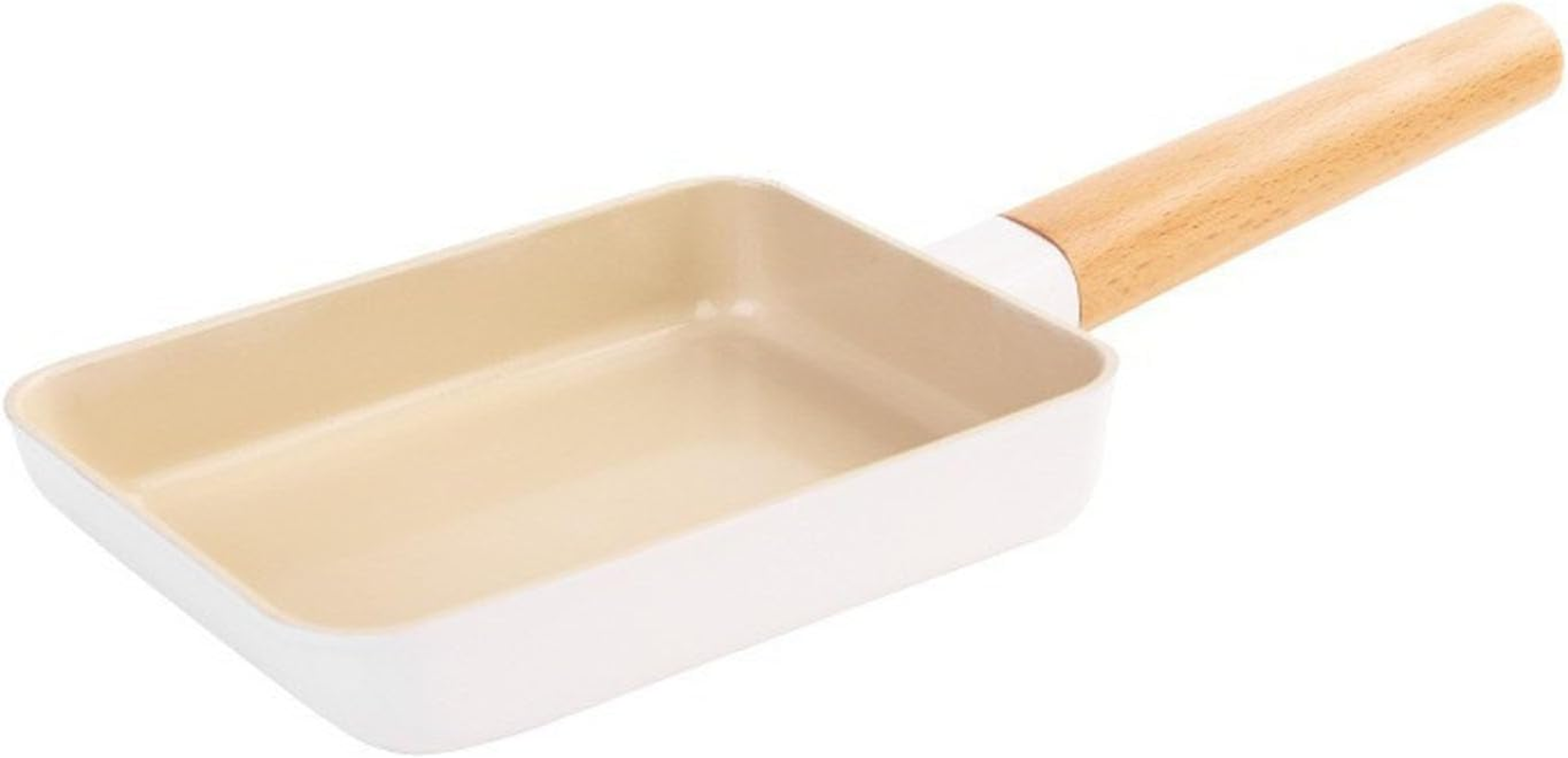 Omabeta 1PCS Japanese Tamagoyaki Pan,18X13Cm/7.1X5.1In Rectangular Ceramic Non Stick Breakfast Frying Pan for Family Cooking and Outdoor Use image number 6