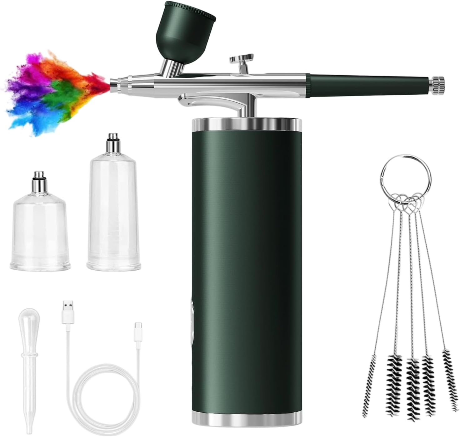 Handheld Face Chiselizer Airbrush Set Compressor USB Rechargeable Cordless Airbrush Dry Skin Replenishing Spray Face Mist Machine image number 2