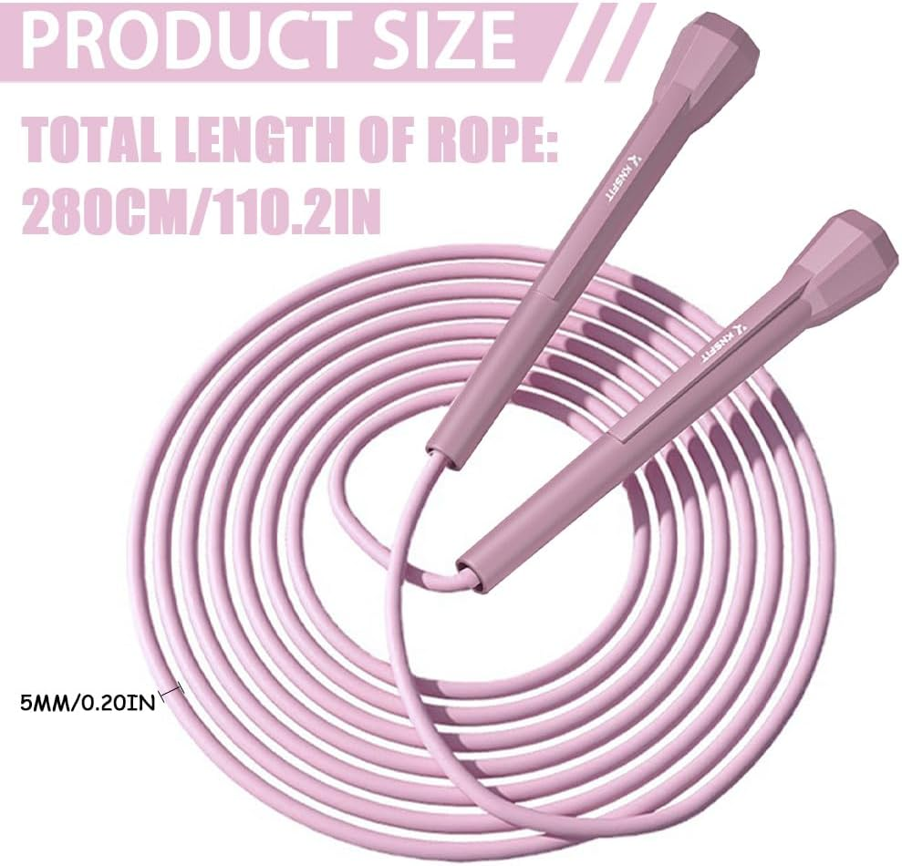 Adjustable Soft Tangle-Free Jump Rope for Kids and Adults with Ergonomic Handles - Perfect for Exercise, Fitness, Outdoor Fun and More image number 1