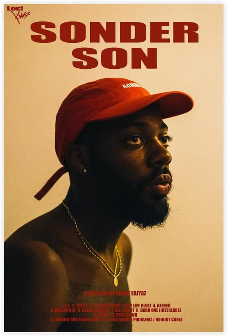 TOBIANG Brent Poster Sonder Son Music Album Cover Signed Limited Edition Canvas Poster Bedroom Decor Office Room Decor Gift Unframe:12X18Inch(30X45Cm)