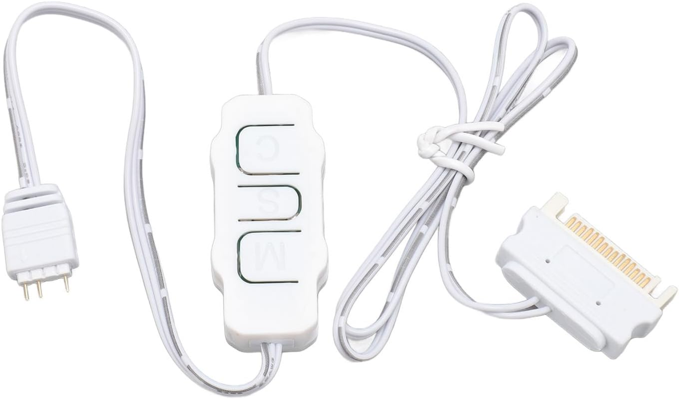 3Pin a RGB Controller, Light Stripe Controller, 5V 3 Pin Power Supply ARGB Light Stripe Remote Controller for PC Fans Coolers DIY ARGB Devices (Black)