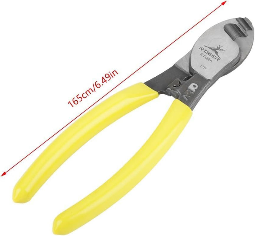 Wire Cutters Stripper, RT-22 6&rdquo; Cable Wire Stripper Chrome Vanadium Steel Electric Wire Cutting Pliers Coaxial Wire Cable Cutter