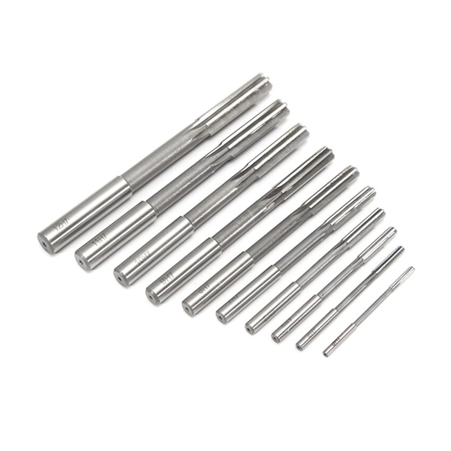 10Pcs/Set HSS H7 Machine Reamer Straight Shank Milling Reamers Precision Chucking Machine Cutter Tool 3/4/5/6/7/8/9/10/11/12 Mm Reamer image number 3