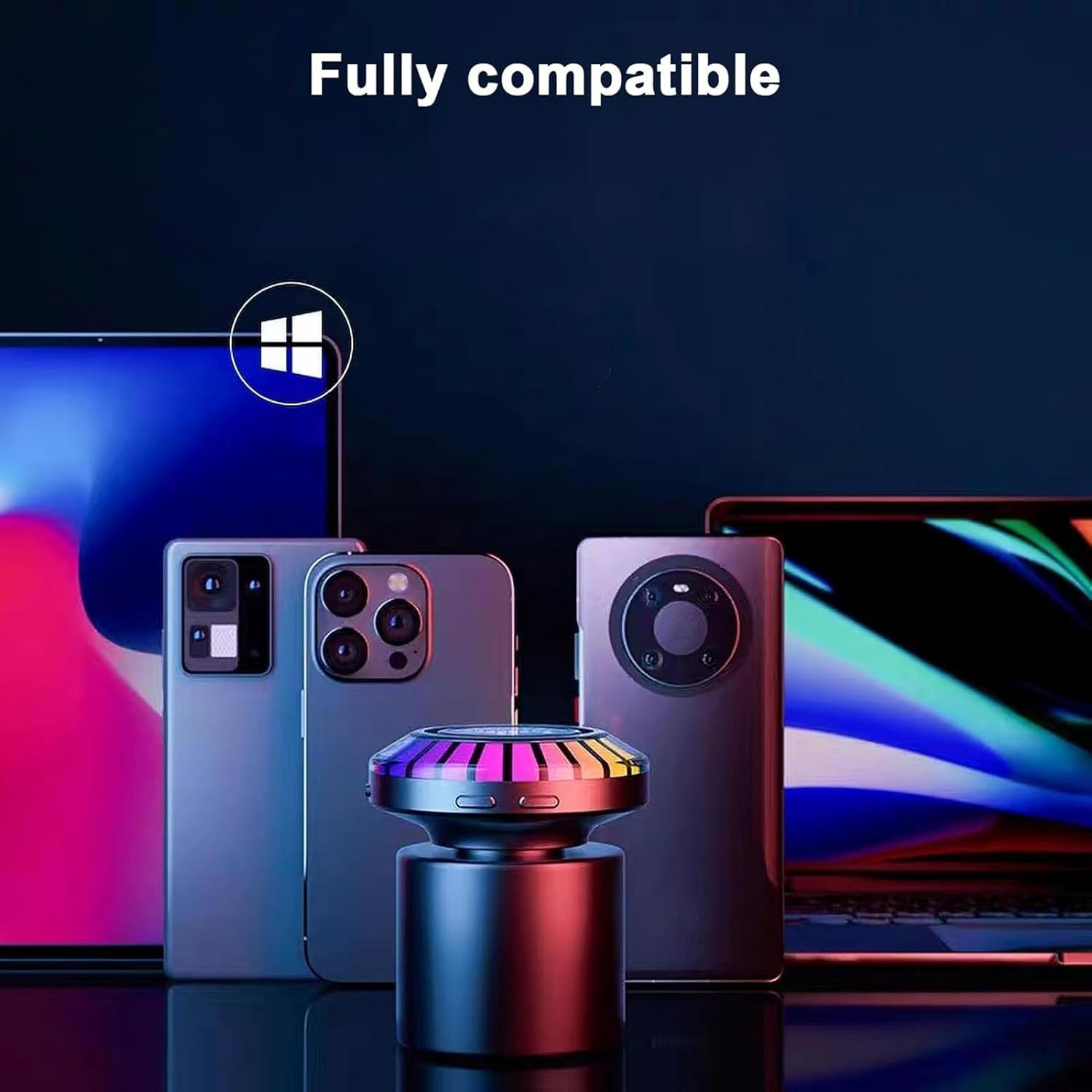 Mini Bluetooth Speaker with RGB Rhythm Lights, Rechargeable Portable Wireless Bluetooth Bone Conduction Humbird Speaker, Turn Anything into Speakers, for Travel image number 5