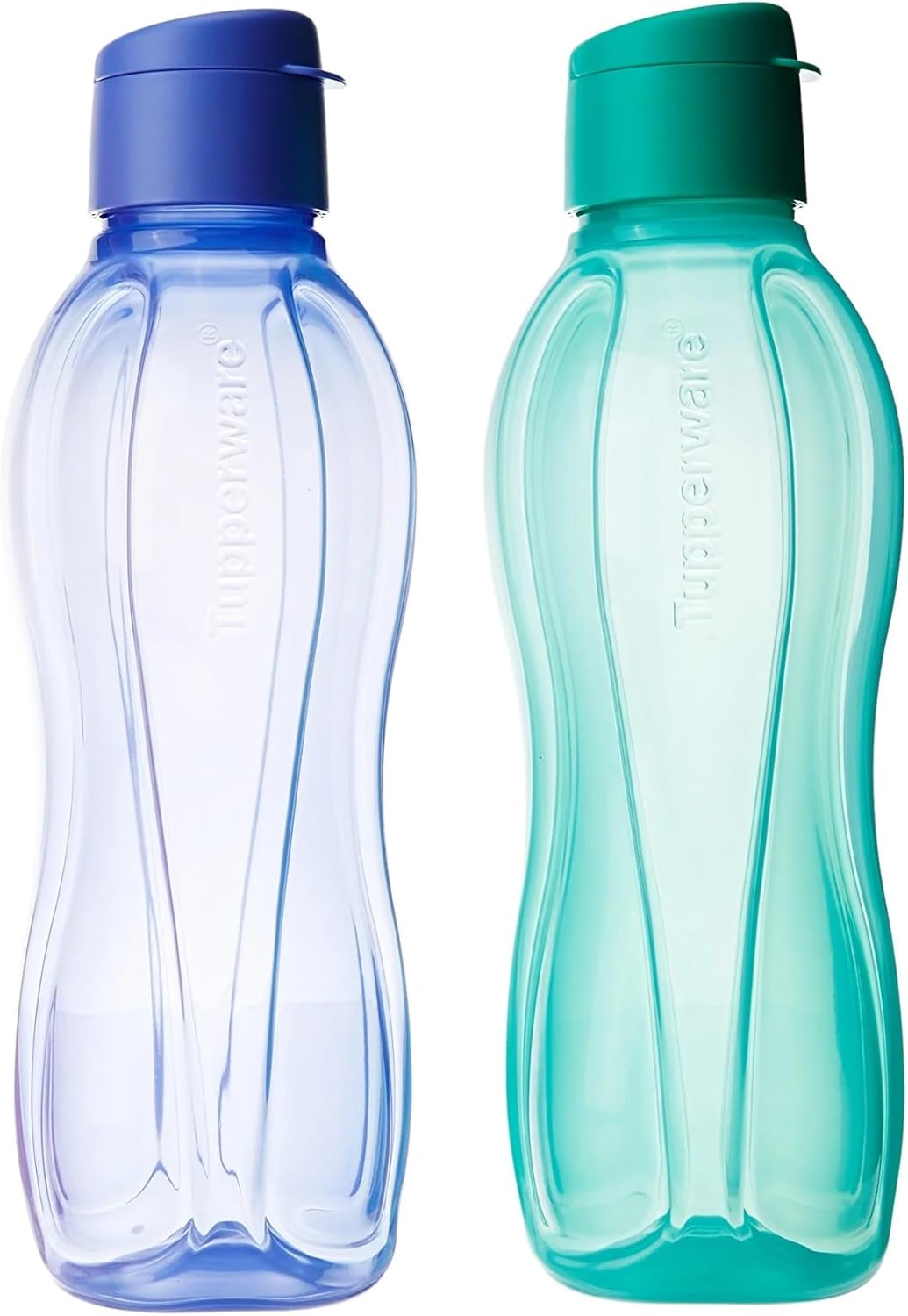Tupperware Plastic Fliptop Water Bottle 1000 Ml Pack of 2 (Multicolor)