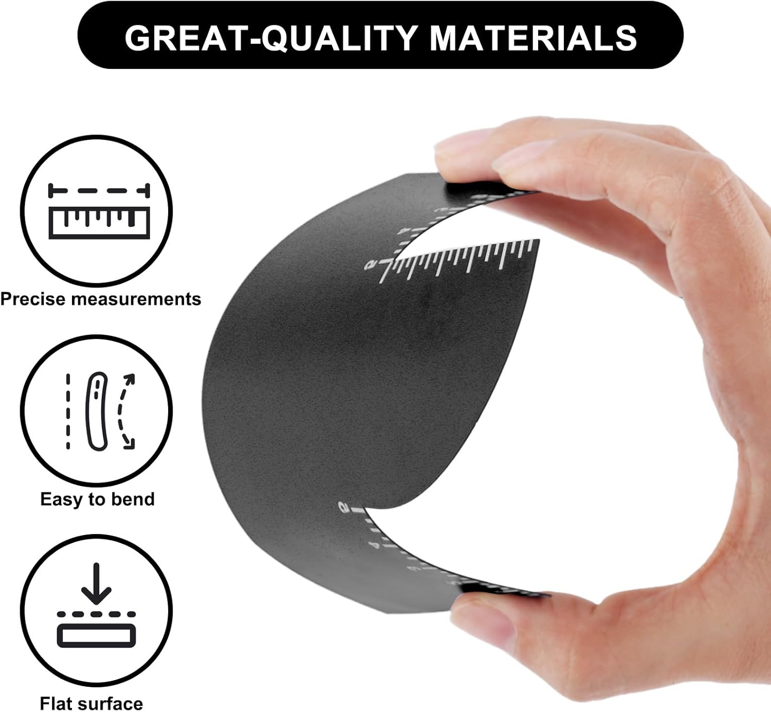 Gosknor Enhancement Card for Barbers with Measurement Indicators, Reusable Hairline Shaping Tool and Color Spray Edge Line up Tool for Barber Accessories image number 6