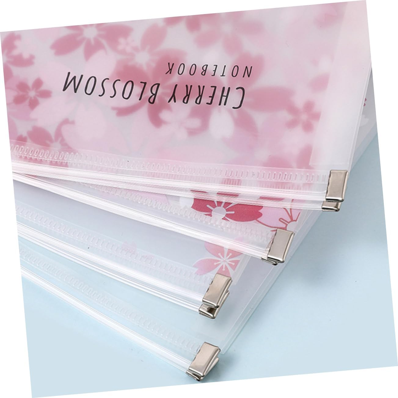 SEWACC Zip Pouch Plastic Document Bag Mesh Pencil Pouch Pencil Plastic Wallet image number 4