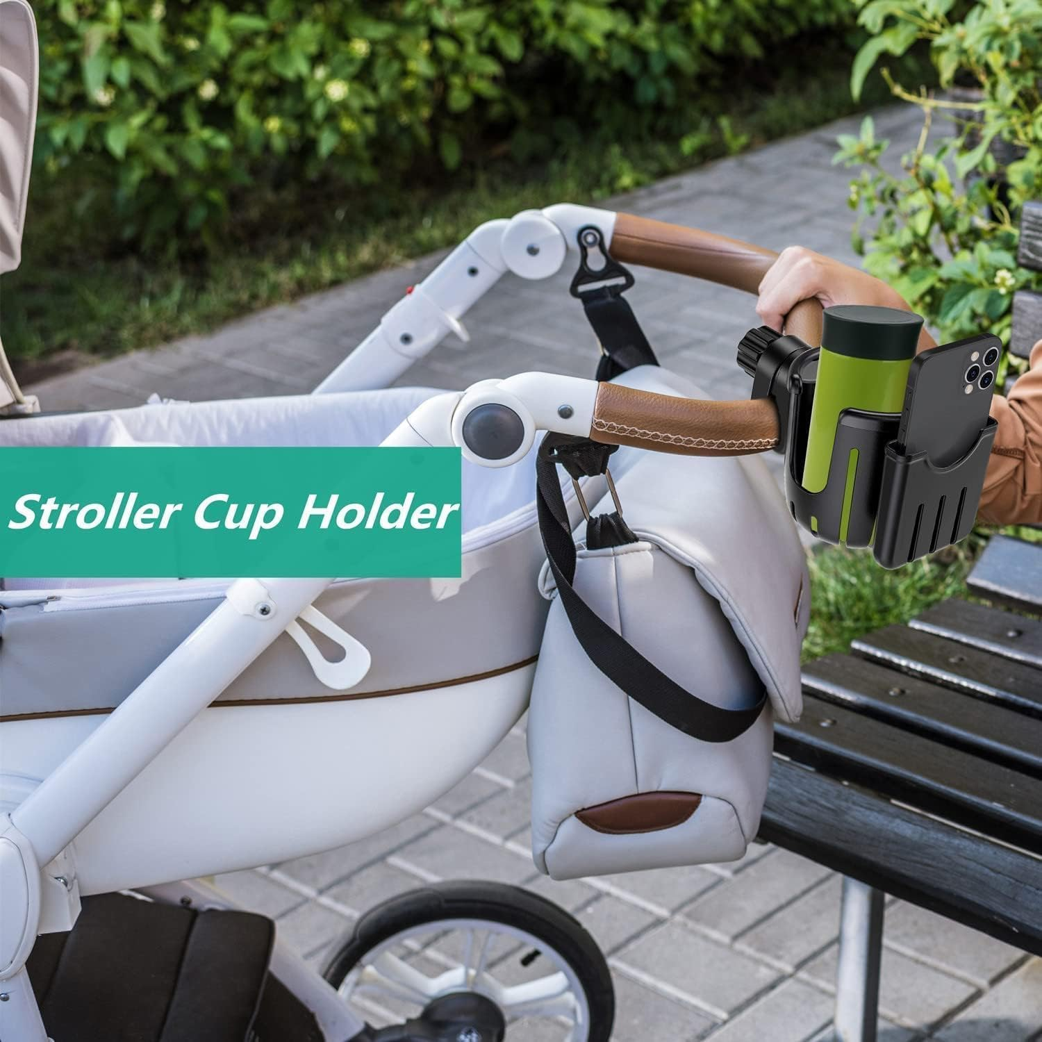 Drink Holder Phone Holder Cup Holder for Pushchairs Buggy Accessories Coffee Holder Bicycle Cup Holder for Wheelchairs, Walkers, Bicycles and Scooters
