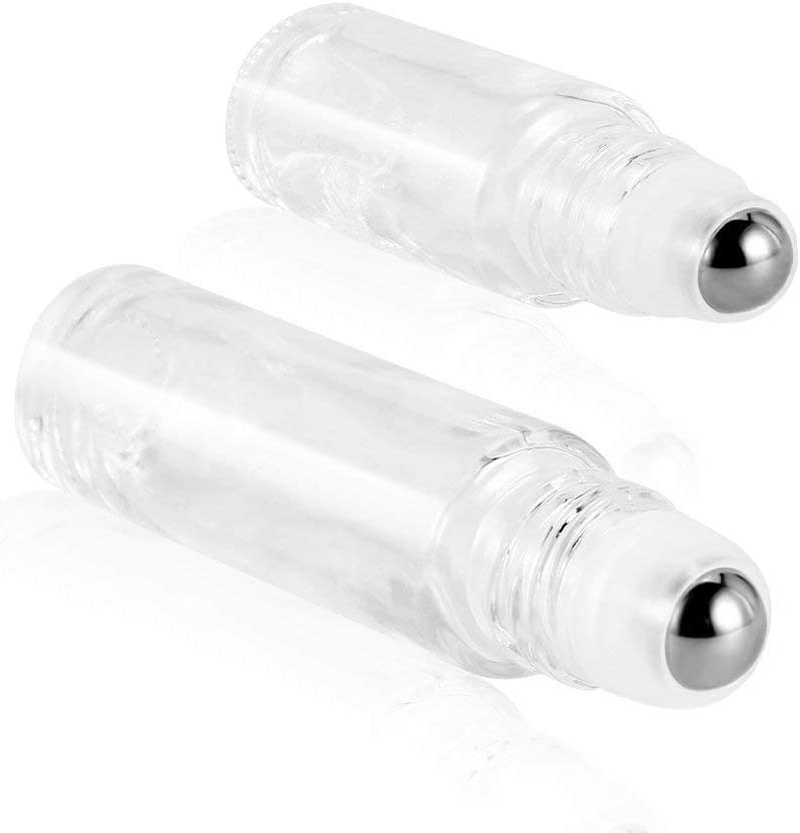 Essentialoil 25PCS 10Ml Clear THICK Essential Oil Glass Roller Bottles with Steel Ball Roll on Bottle (3Xdropper, 1Xball Opener, 2Xfunnel) - Travel, Everyday Use image number 4