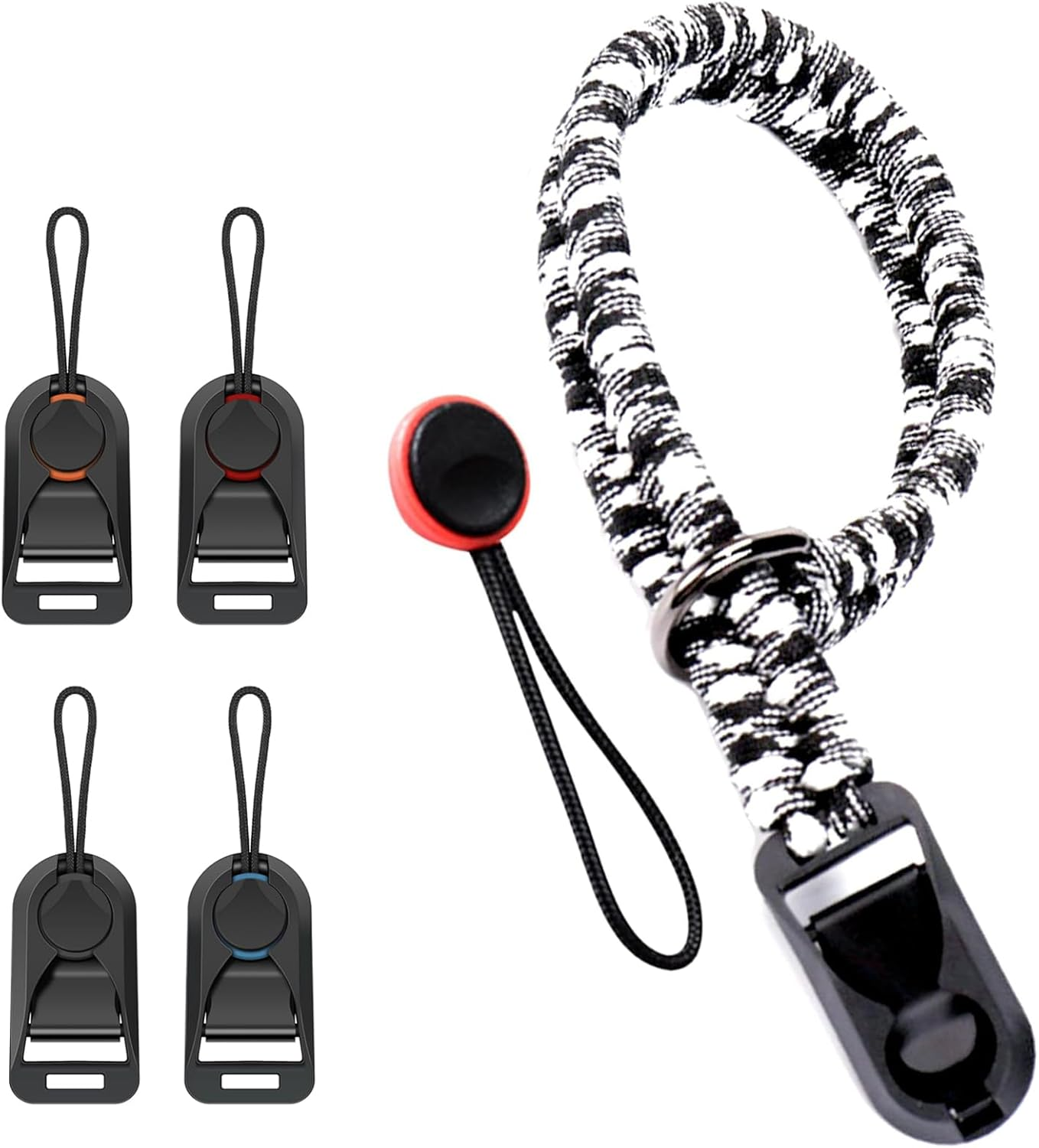 Vireeyu 5 Camera Carrying Accessories, 1 Hand Woven Wrist Strap Safety Rope for Camera, 4 Camera Quick Release Buckles, Camera Quick Release Buckles, Adjustable Camera Strap image number 4