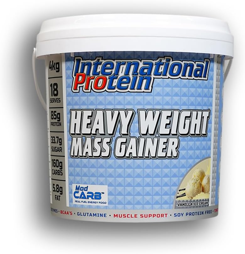 International Protein Vanilla Ice Cream Flavour Heavyweight Mass Gainer 4 Kg image number 2