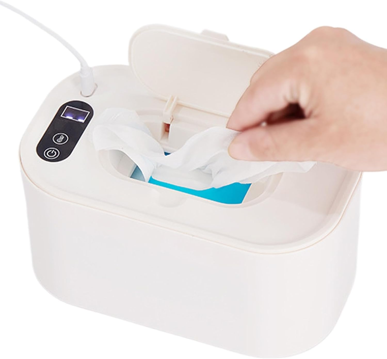 Baby Wipe Warmer - Diaper Wipe Warmer | Portable Wipe Warmer | Portable Large Capacity Wipes Dispenser USB Wipe Warmer, USB Wipe Warmer, Adjustable Wipe Heater Diaper Wipe Warmer for Car image number 6