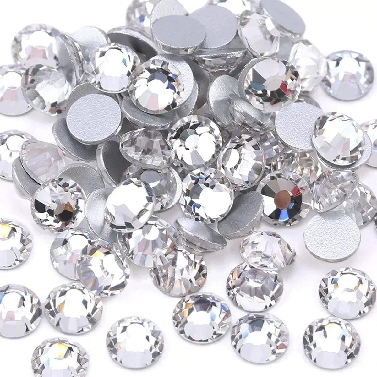 1440Pcs SS20 4.7Mm Crystal AB Nail Rhinestones Flatback Bulk Nail Art round K9 Glass Gems Beads Stones Diamonds Glitter Nail Charms Jewels for Nails Decoration Crafts Eyes Face Makeup Clothes Shoe