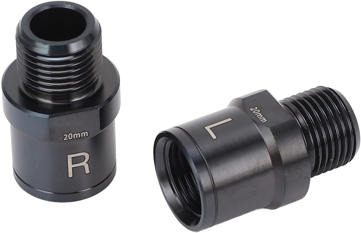 Jiawu Bike Pedal Extenders, 1 Pair Ti Alloy Bike Extended Pedal Spacer with Washers, Fits Most of 9/16" Threaded Pedals Bike, Extended 0.79Inch / 20Mm for Mountain Bike Road Bike