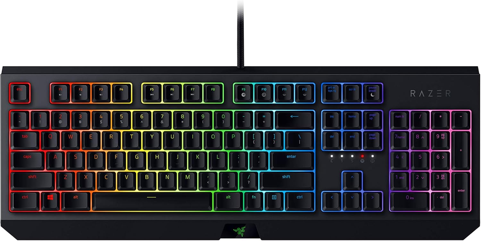 Razer Blackwidow V3 Mechanical Gaming Keyboard: Green Mechanical Switches - Tactile & Clicky - Chroma RGB Lighting - Compact Form Factor - Programmable Macro Functionality - Quartz