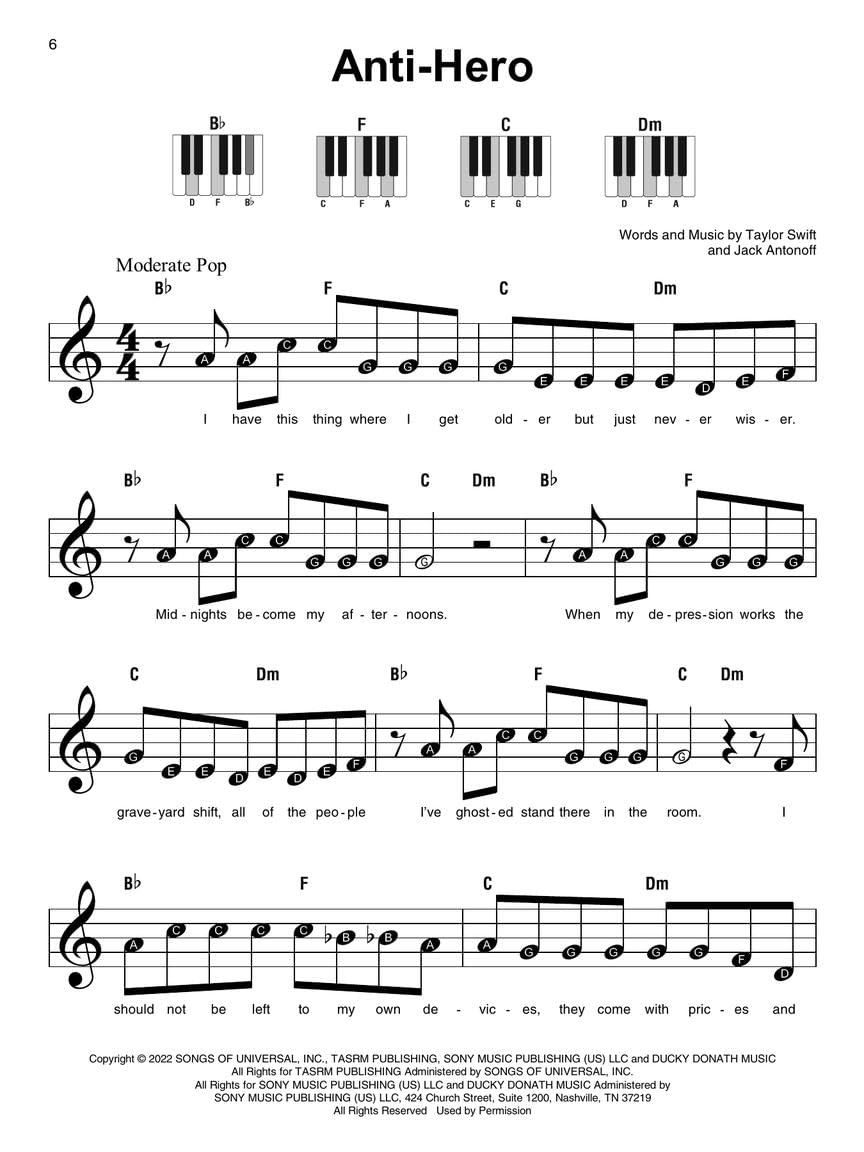 Taylor Swift - Super Easy Songbook - 2Nd Edition image number 3