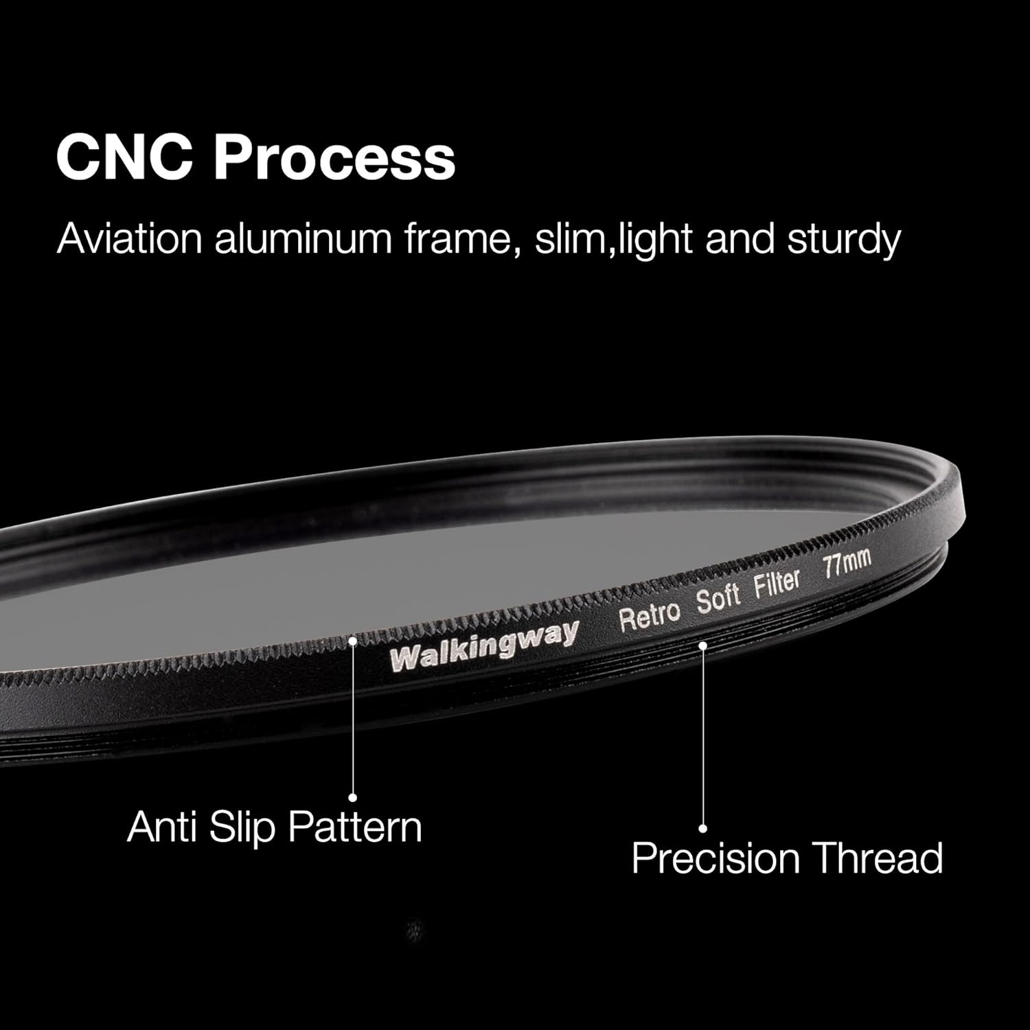 Walkingway 77Mm Retro Soft Filter Film Camera Effect Vintage Pro-Mist Warm Diffusion Lens Filter for Portrait Architecture Landscapes image number 4