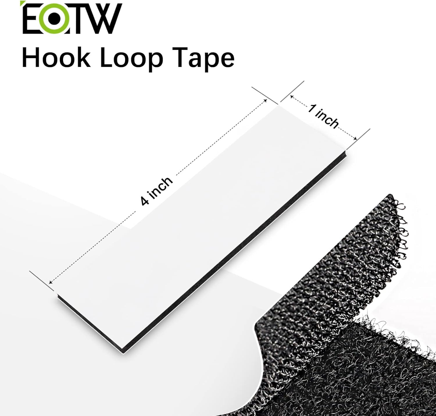 EOTW 36 Pack Hook Loop Tape, 1" X 4" Strong Tape Double Sided Adhesive Sticky Reusable Hook and Loop Interlocking Mounting Tape Removable Wall Fastener Tape image number 4
