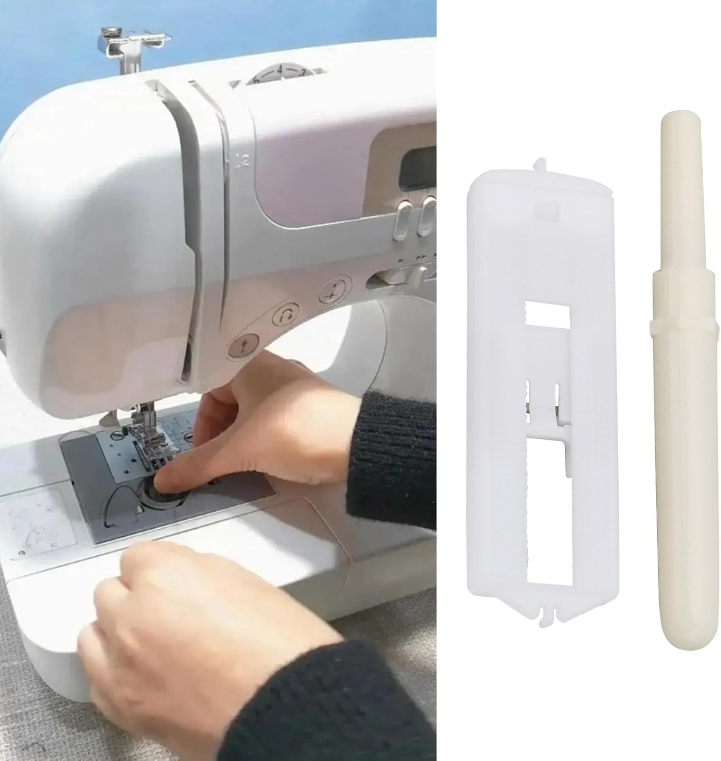 YINETTECH 12Pcs Universal Sewing Machine Presser Foot Set Compatible with Brother Compatible with Janome Compatible with Singer Compatible with Baby Lock image number 5