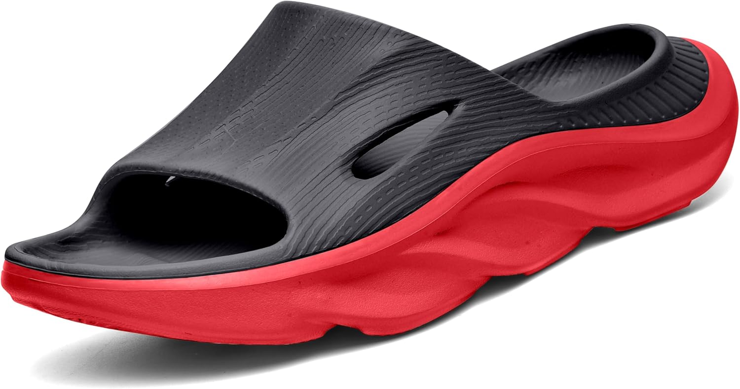 VIYEAR Womens Mens Recovery Slides with Comfortable Plantar Fasciitis Arch Support,Unisex Orthotic Walking Thick Cushion Sport Sandals Reduces Stress on Feet image number 2