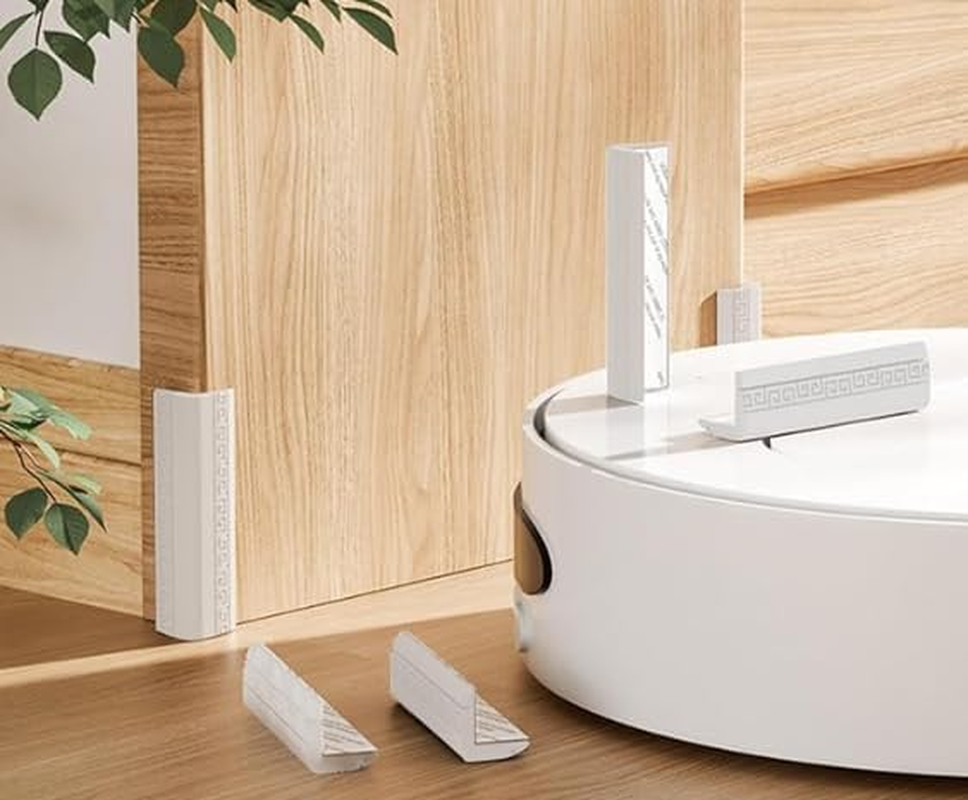 Baseboard Corner Blocks, 6Pcs Self Adhesive Baseboard Corner Protectors,Self Adhesive Corners Blocks Guards for Furniture Wall Base, Brown image number 2