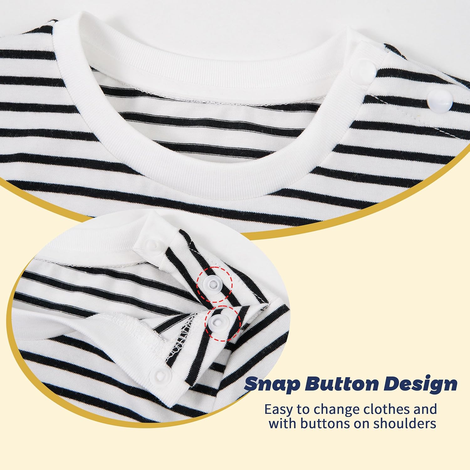 Volunboy Baby Boys Summer Clothes Stripe T-Shirt Shortall Set Toddler Short Overalls Cotton Unisex Jumpsuits image number 5