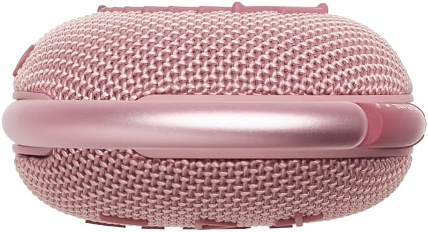 JBL Clip 4, Rich JBL Original Pro Sound, Bold Style and Ultra-Portable Design, Upgraded Integrated Carabiner, IP67 Waterproof and Dustproof, Wireless Bluetooth Streaming, Pink image number 1