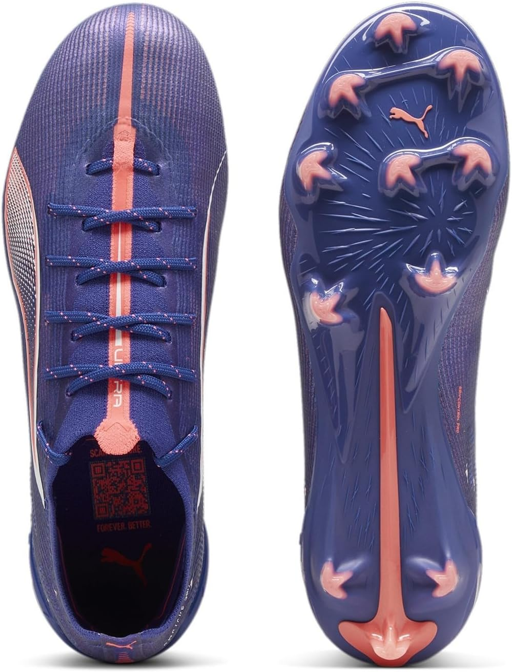 Puma Football Shoes - Nocken Ultra 5 Ultimate FG Brilliance Women'S Purple White 38.5 image number 2