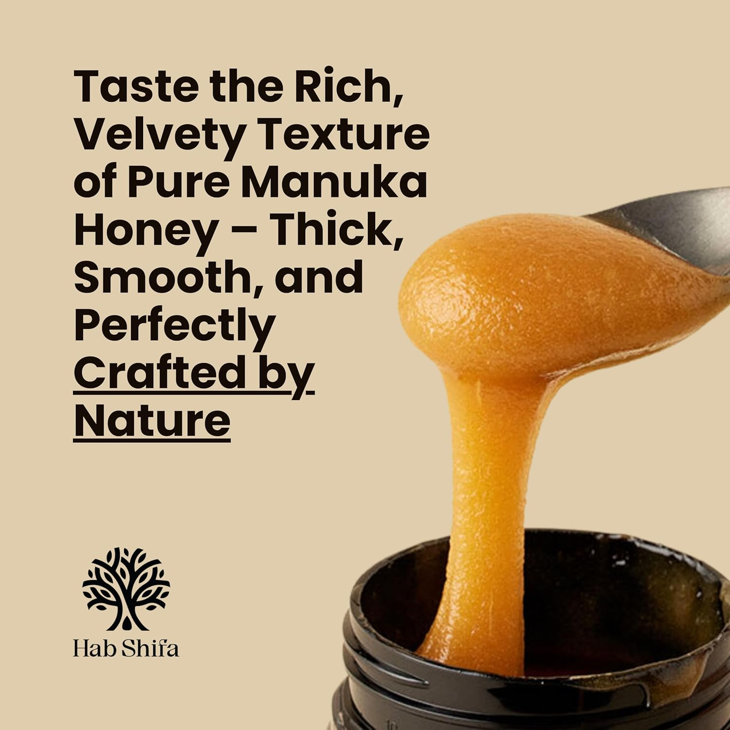 Hab Shifa - New Zealand Manuka Honey UMF 5+ MGO 100+ 250 G | Pure & Raw Honey from Native Manuka Flowers | Immune Support, Skin Care, & Soothing Relief