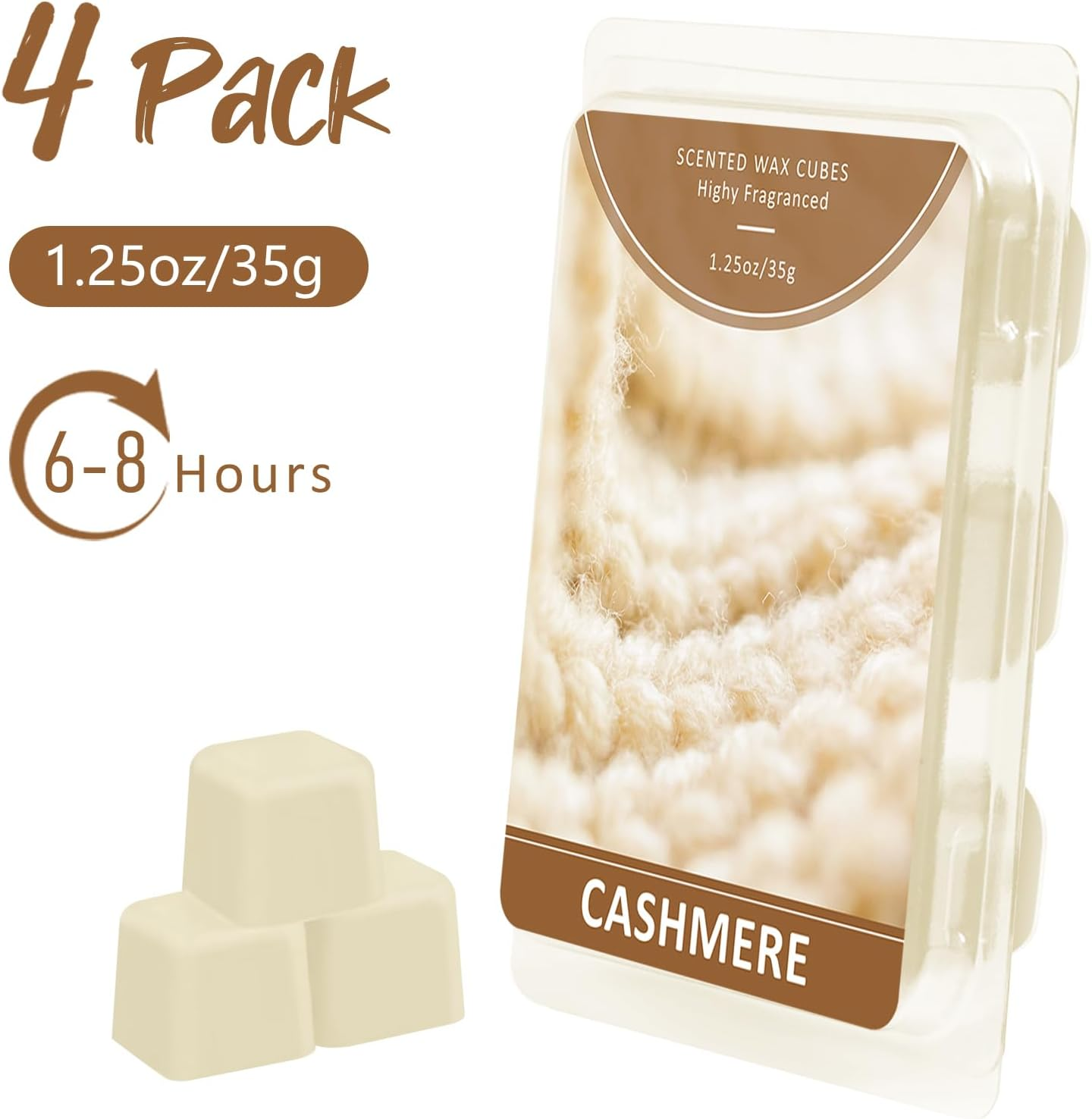 LA BELLEF&Eacute;E Wax Melts, Cashmere Scent Wax Cubes 4 Pack, Soy Wax for Candle Making,Wax Cubes, Christmas Decoration and Home Fragrance image number 4