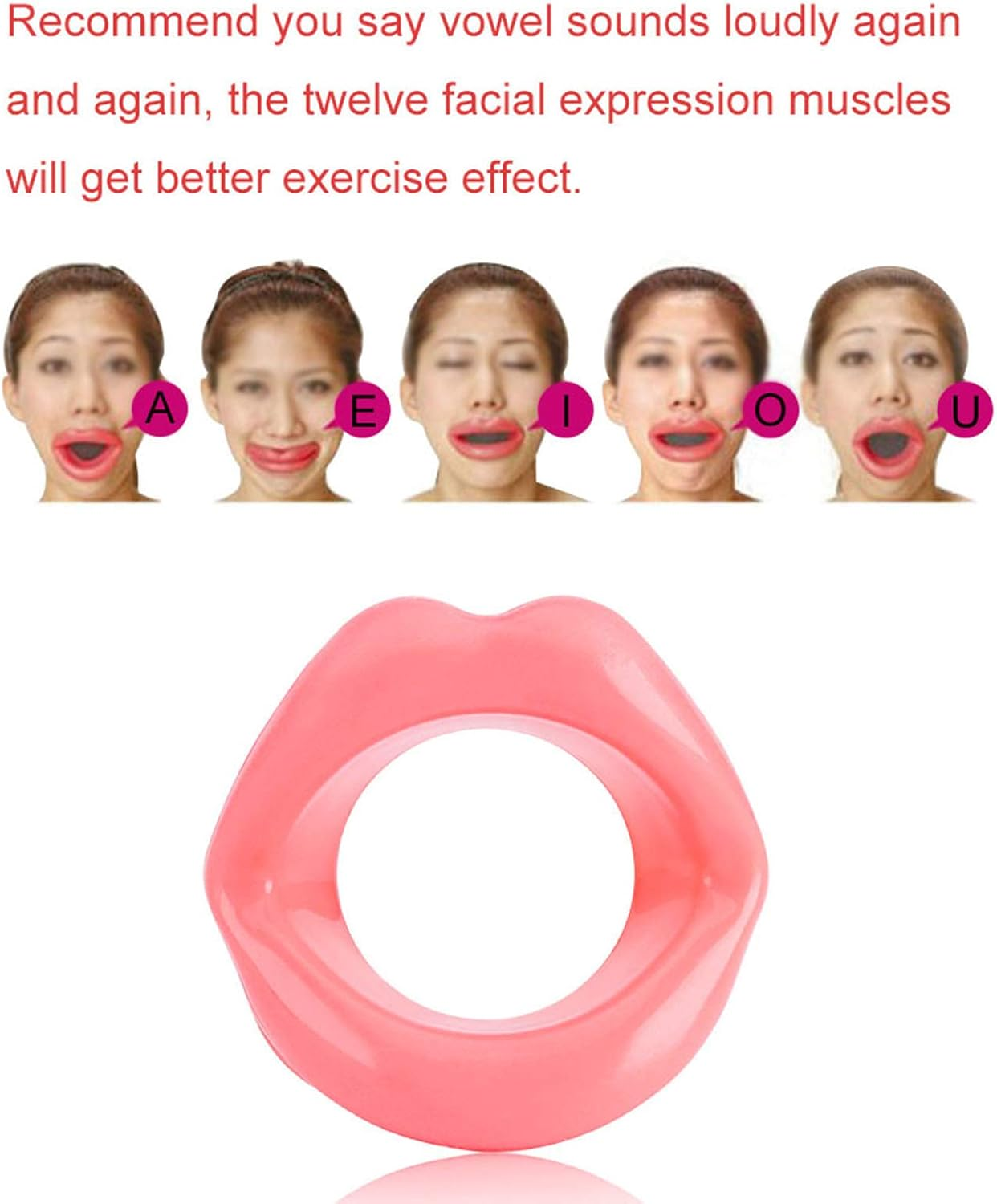 Majatou Lip Trainer, Silicone Face Lifting Lip Exerciser Mouth Muscle Tightener Tightening Antiwrinkle Tool image number 2