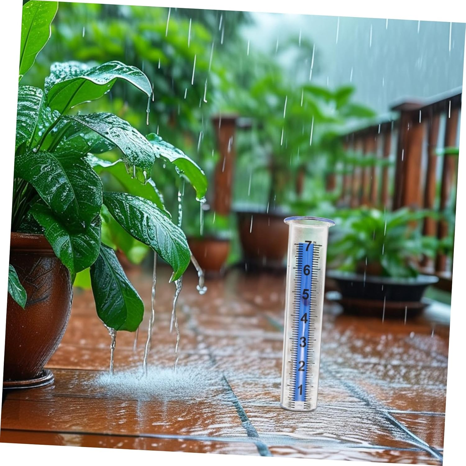 UPKOCH 4PCS Plastic Rain Gauge Replacement Tubes with Scale Crack-Resistant Outdoor Rain Measurement Tool for Garden Lawn Greenhouse School Weather Science and Irrigation Use image number 2