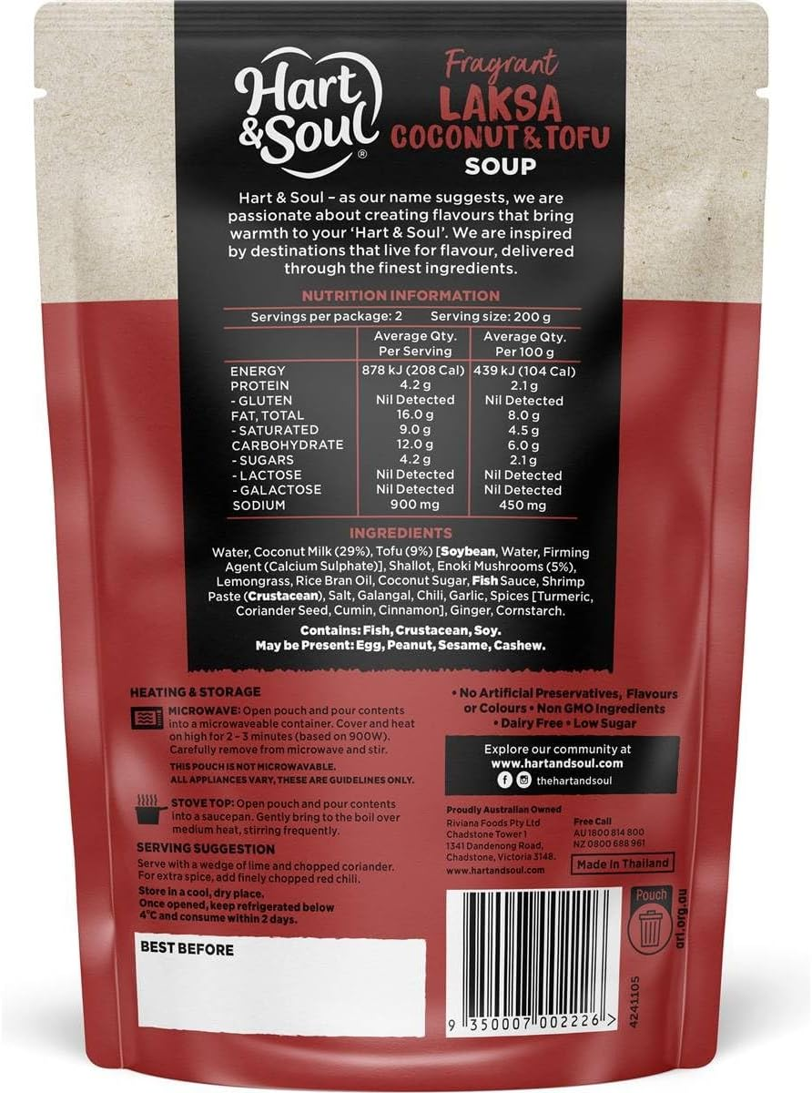 Hart and Soul All Natural Laksa Soup 400 G image number 3