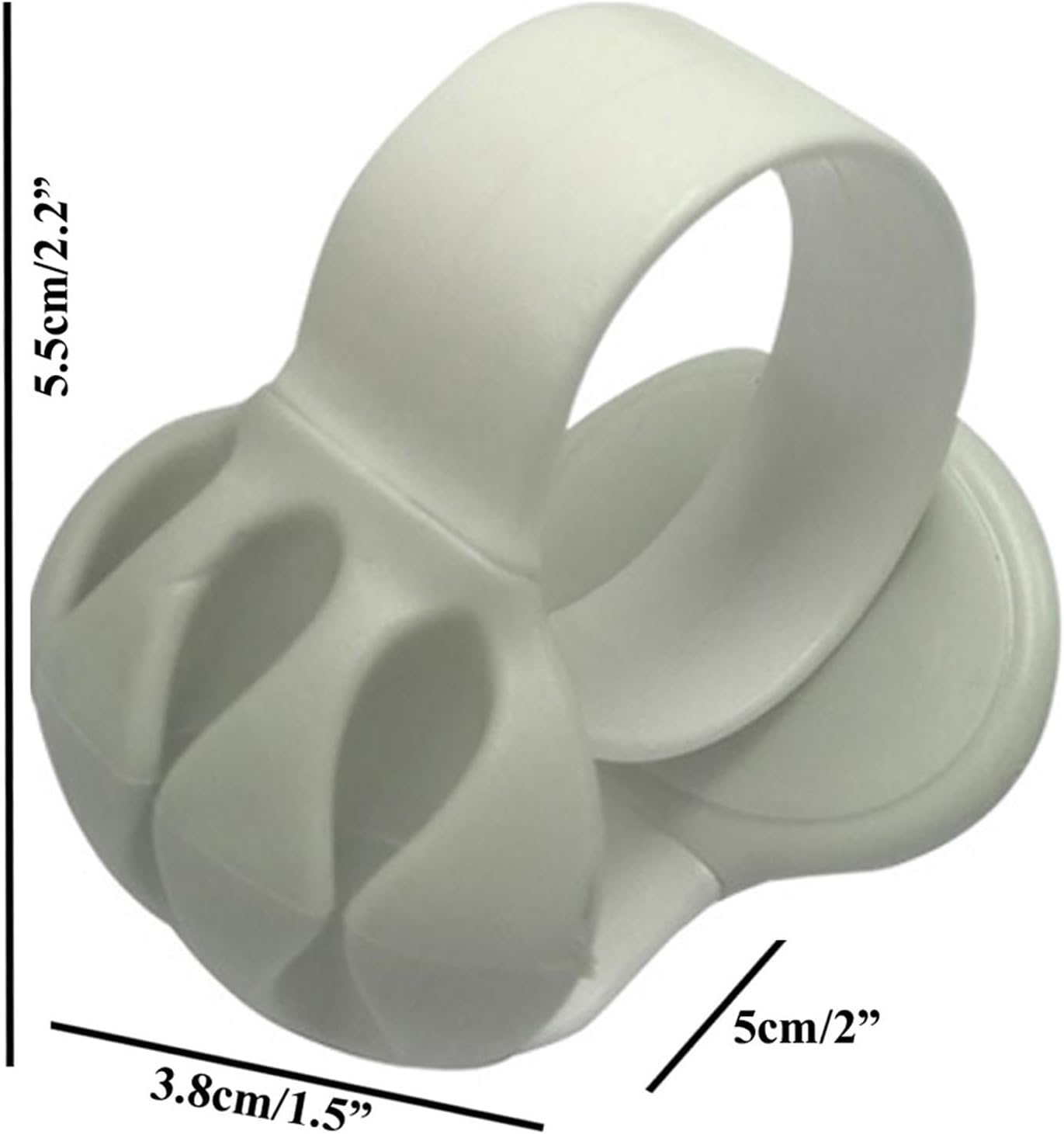 Coralpearl Desk Cable Drop Clips Non-Adhesive, Table Cord Stay Holder Weighted, Small Wire Management Clamp Removable, Silicone Tidy Organizer Keeper for Phone Computer Chargers (4 White) image number 2