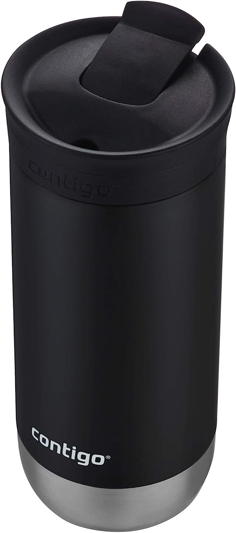 Contigo Huron Snapseal Travel Mug, Stainless Steel Insulated Thermal Mug, Vacuum Flask, Leakproof Tumbler, Coffee Mug, Easy-Clean Lid, Licorice, 473 Ml Capacity - Licorice image number 3