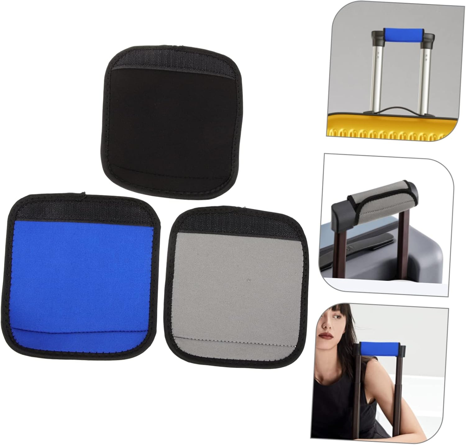 WESIEVYA 3Pcs Luggage Handle Protector Comfortable Grip Covers for Heavy Duty Handbag Handle Wraps image number 2