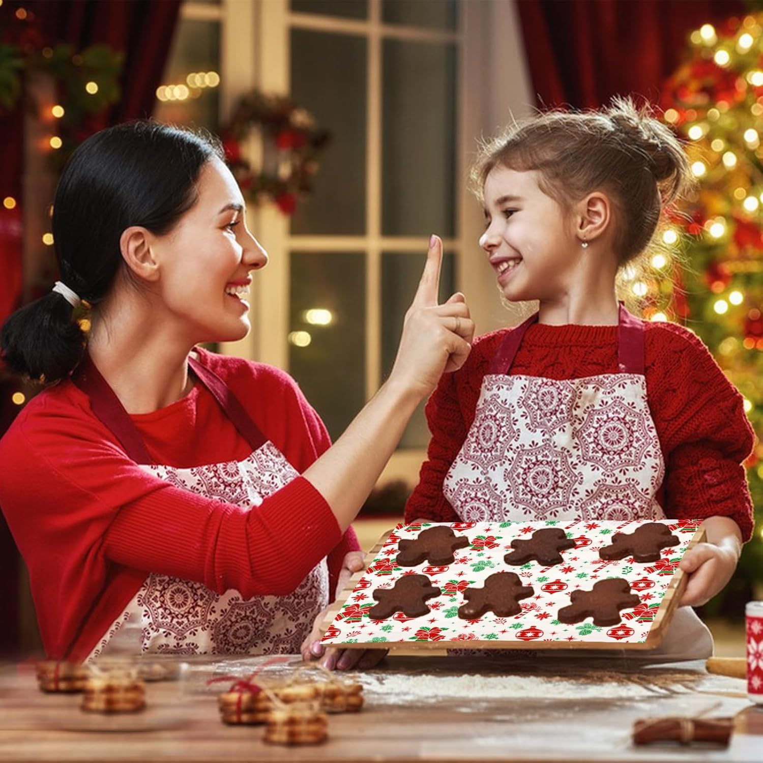 DERAYEE Christmas Wax Paper Sheets for Food image number 1