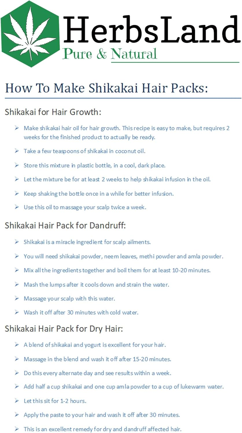 Herbsland&reg; 100% Bio Organic Shikakai Powder/Acacia Concinna Powder for Hair Treatment | Skin Care | Hair Pack | Shiny Hair with Anti-Dandruff Treatment | Natural and Double Filtered (100 Gm) image number 2