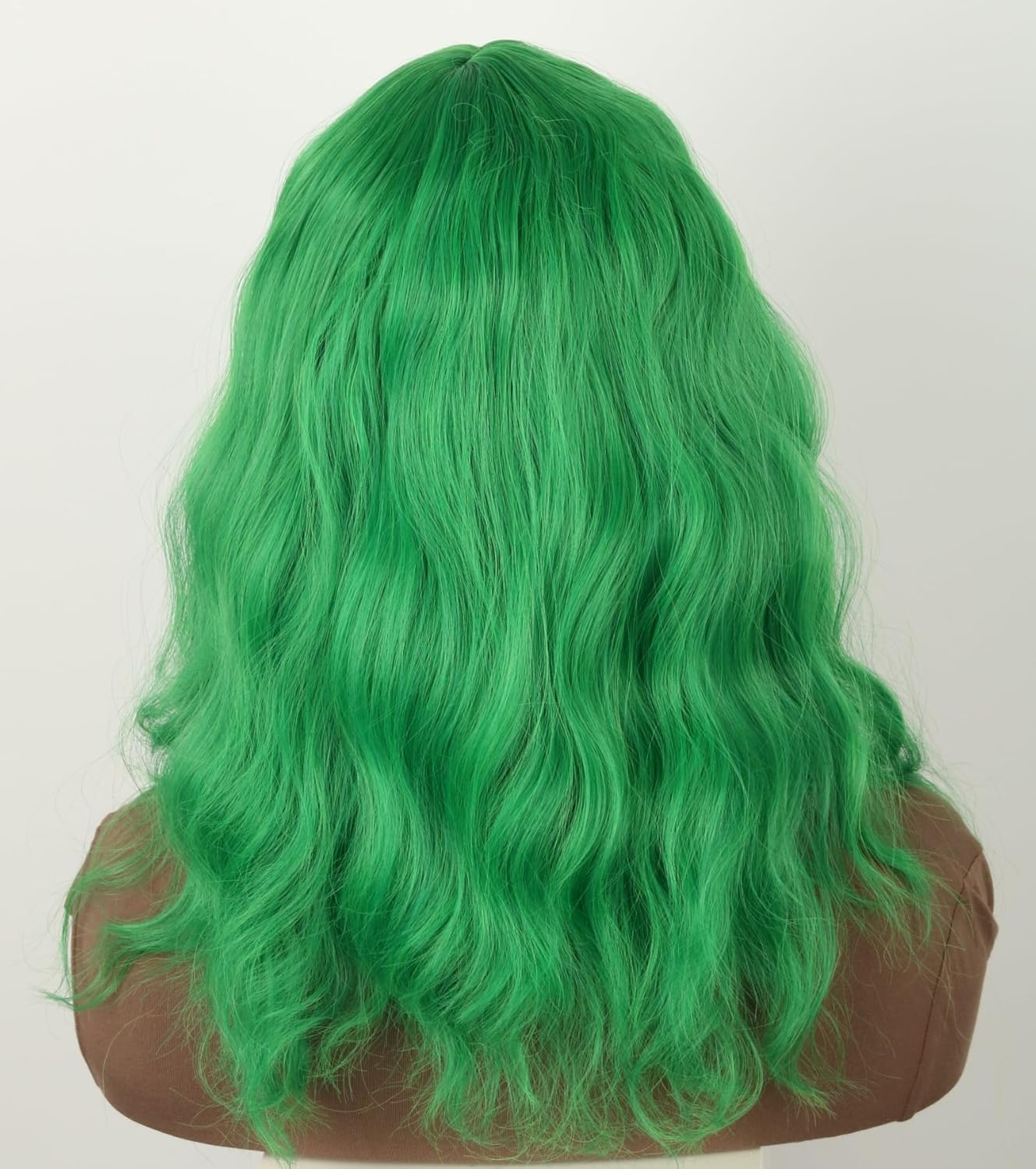 Topcosplay Women'S Wig Half Black and Half Grey Long Wavy Curls Natural Wig for Costume Party Halloween Carnival (Vanilla Green) image number 3