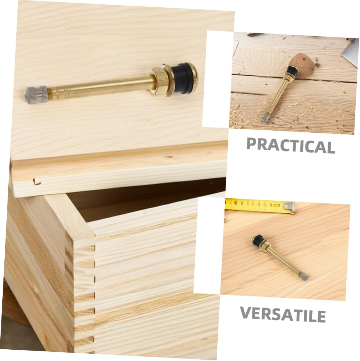 VALICLUD 2Pcs Heavy Duty Copper Tire Valve Stems Tubeless Airtight Pressfit Replacement for Trucks Buses Cars Fit Commercial Vehicle Wheel Rim image number 5