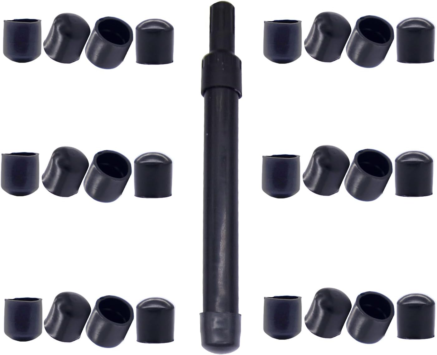 Simpracon round Leg Diameter 1/2&rdquo; Extra Small Chair Leg Floor Protectors Non-Slip Chair Leg Caps Bottom Ultra Small Furniture Feet Covers for Hardwood Floors Prevent Scratches,24 PCS